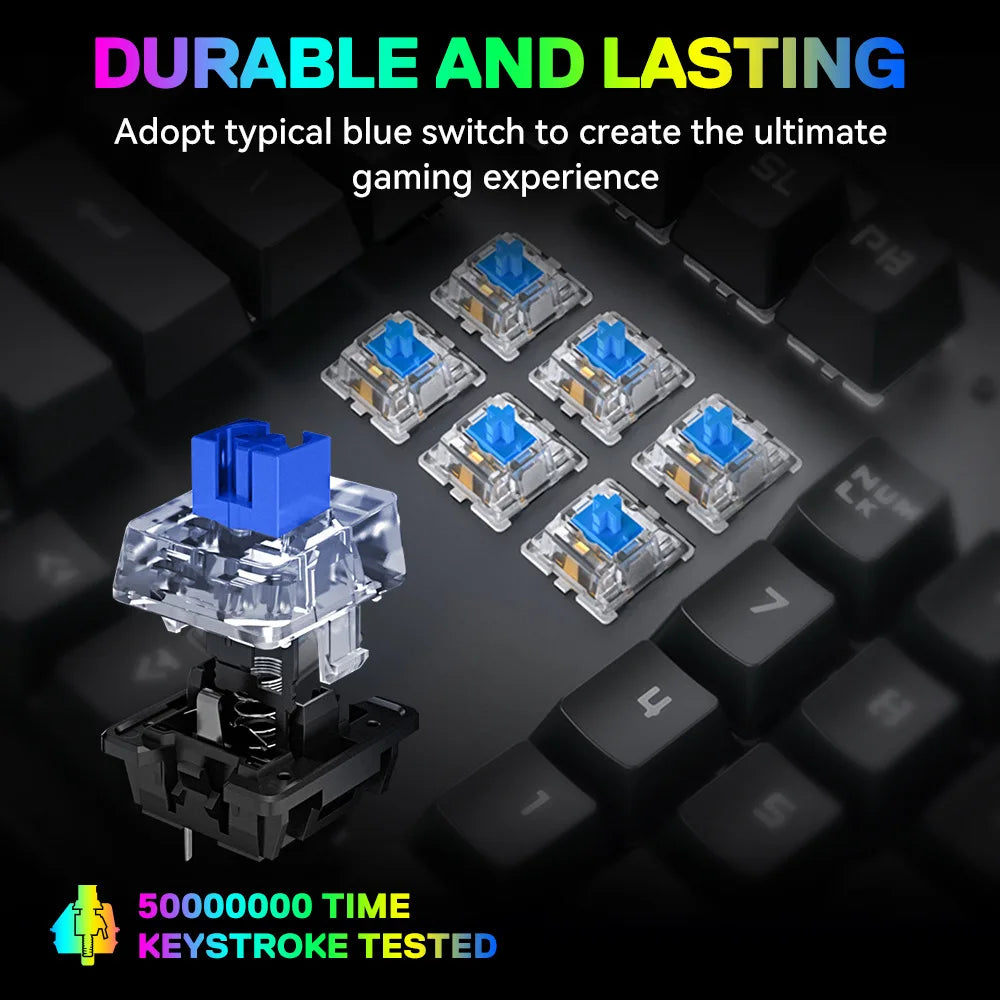 USB Wired RGB Mechanical Gaming Keyboard
