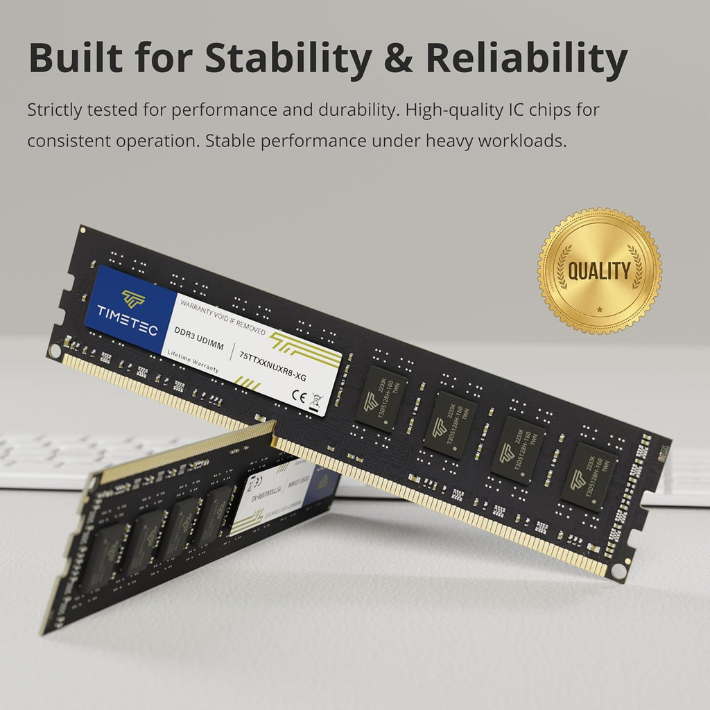 80GB Kit(10X8Gb) DDR3L / DDR3 1600Mhz (DDR3L-1600) PC3L-12800 / PC3-12800 Non-Ecc Unbuffered 1.35V/1.5V CL11 2Rx8 Dual Rank 240 Pin UDIMM Desktop PC Computer Memory RAM(SDRAM) Module Upgrade