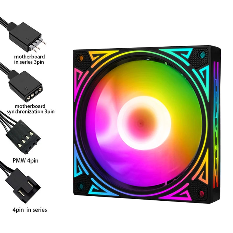 ATX Case RGB ARGB 120mm CPU Cooling Fan Kit