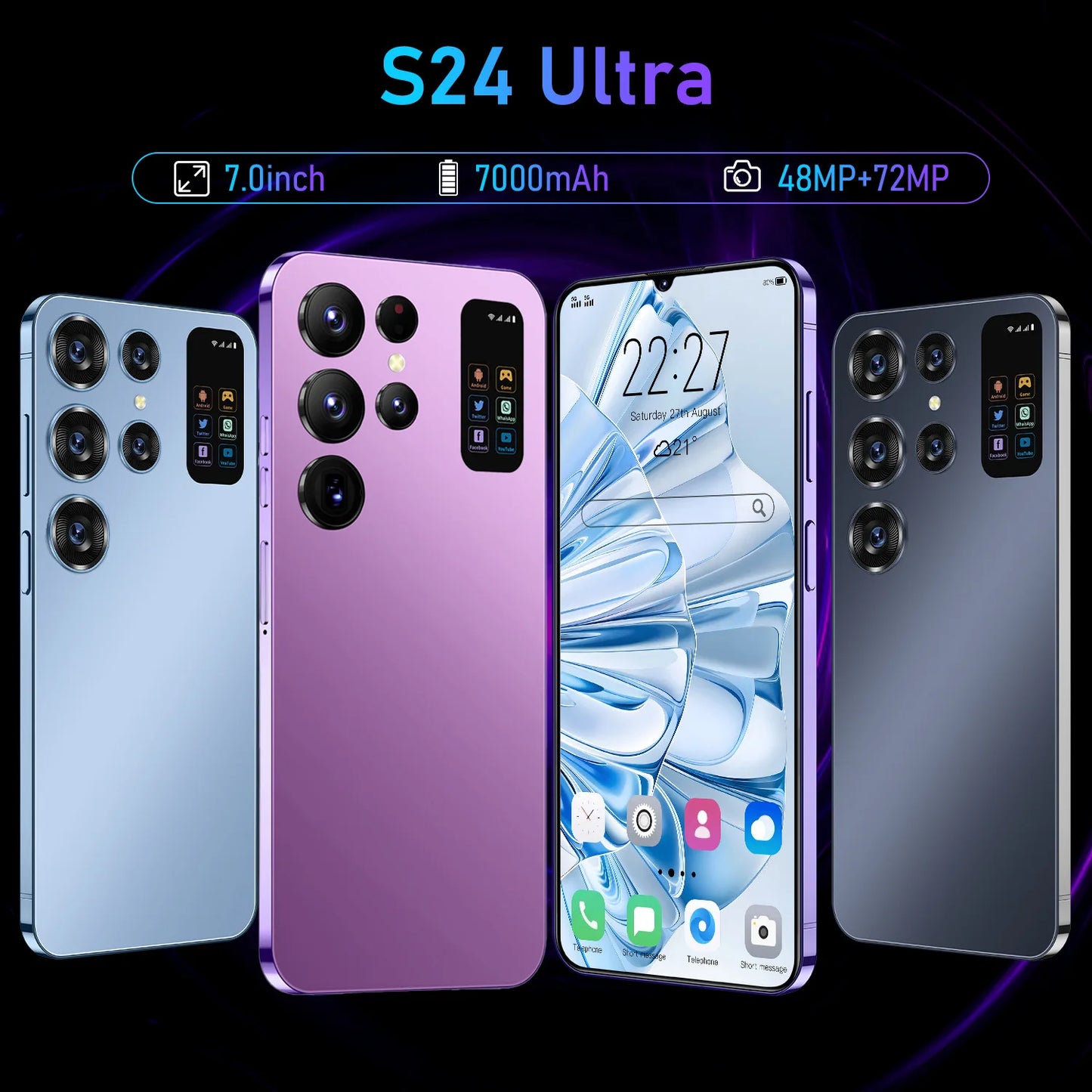 S24 Ultra 5G Android 13 Smartphone 16GB+1TB