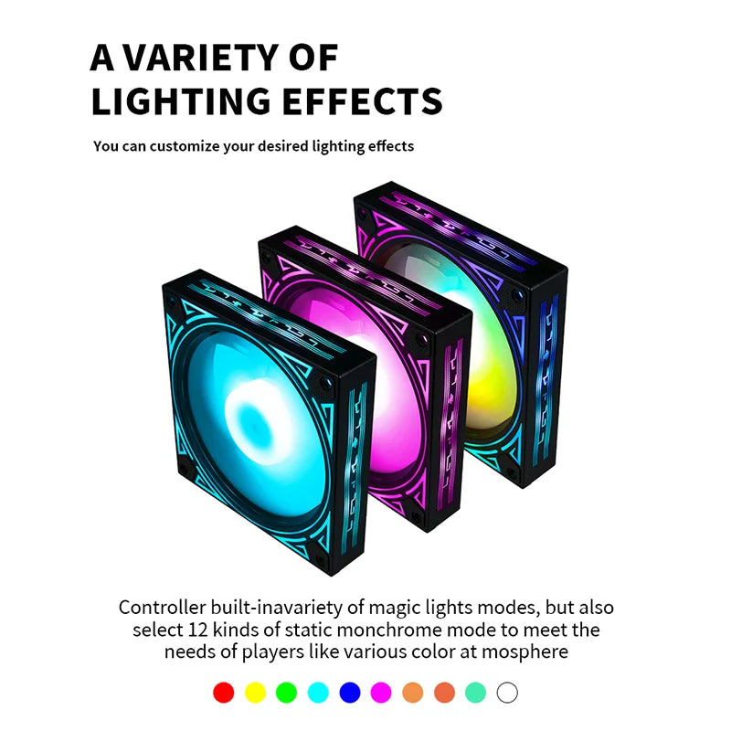 ATX Case RGB ARGB 120mm CPU Cooling Fan Kit