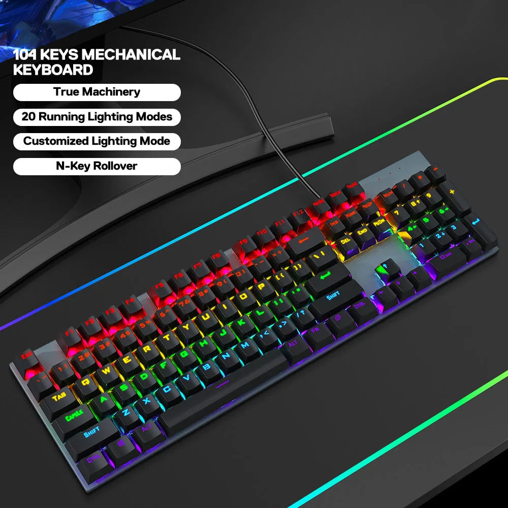 USB Wired RGB Mechanical Gaming Keyboard
