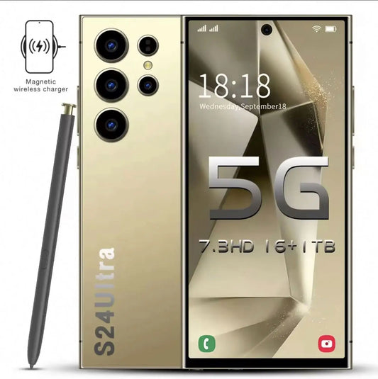 2024 New Ultra-high Speed S24 Ultra 16GB+1TB 5G Smart Phone 7.2-inch 48MP+108MP 8+2 Android 13 Smart Game Phone