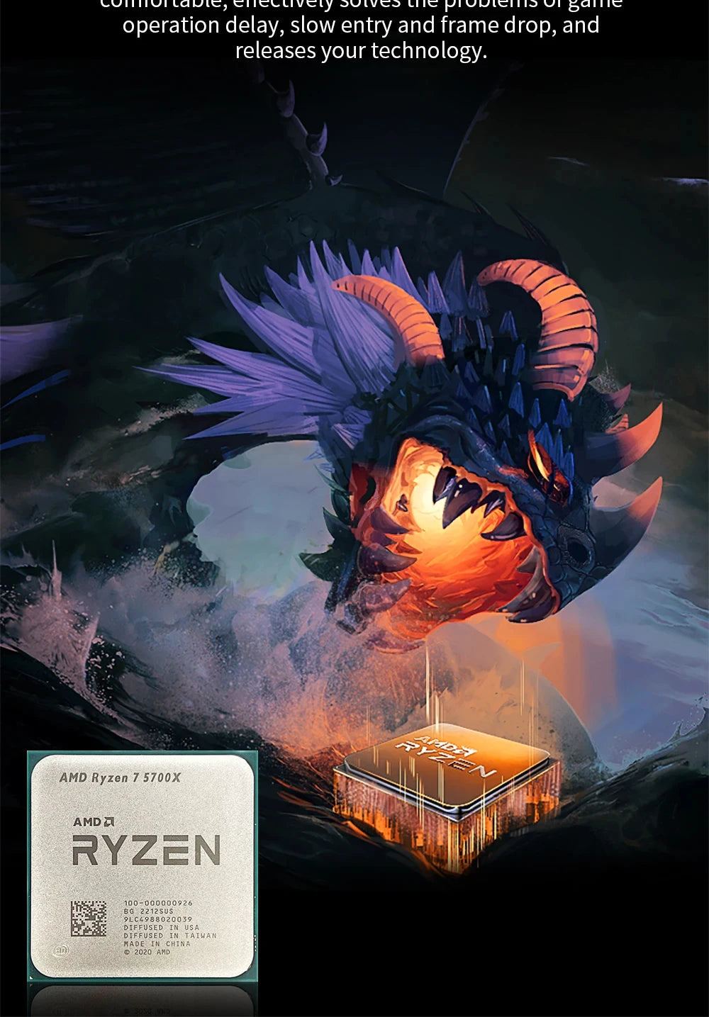 AMD Ryzen 7 5700X 8-Core AM4 Gaming Processor