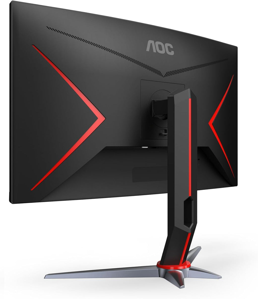 CQ27G2 27" Super Curved Frameless Gaming Monitor QHD 2K, 1500R VA, 1Ms, 144Hz, Freesync, Height Adjustable, 3-Yr Zero Dead Pixel, Black/Silver